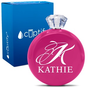 Personalized Script Initial and Name 5oz Jewel Flask