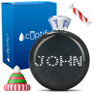 Personalized Candy Canes Christmas Font 5oz Jewel Flask