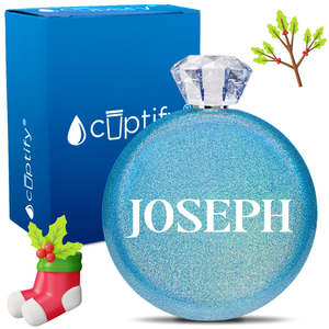 Personalized Merry Christmas Font 5oz Jewel Flask