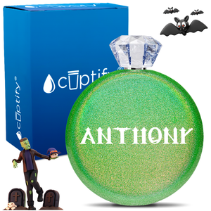 Personalized Creepy Halloween Font 5oz Jewel Flask