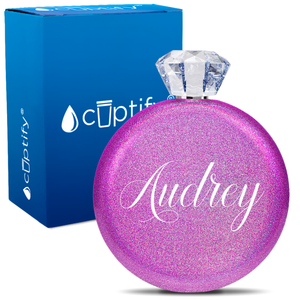 Personalized Audrey Style 5oz Jewel Flask