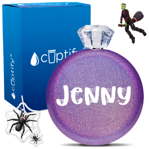 Personalized Spooky Halloween Font 5oz Jewel Flask