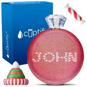 Personalized Candy Canes Christmas Font 5oz Jewel Flask