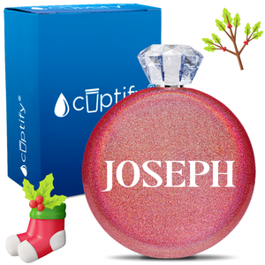 Personalized Merry Christmas Font 5oz Jewel Flask