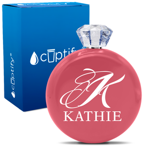 Personalized Script Initial and Name 5oz Jewel Flask