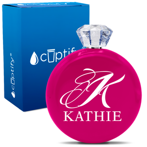 Personalized Script Initial and Name 5oz Jewel Flask