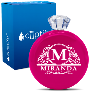 Personalized Elaborate Circle 5oz Jewel Flask