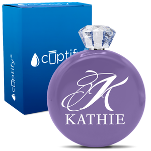 Personalized Script Initial and Name 5oz Jewel Flask
