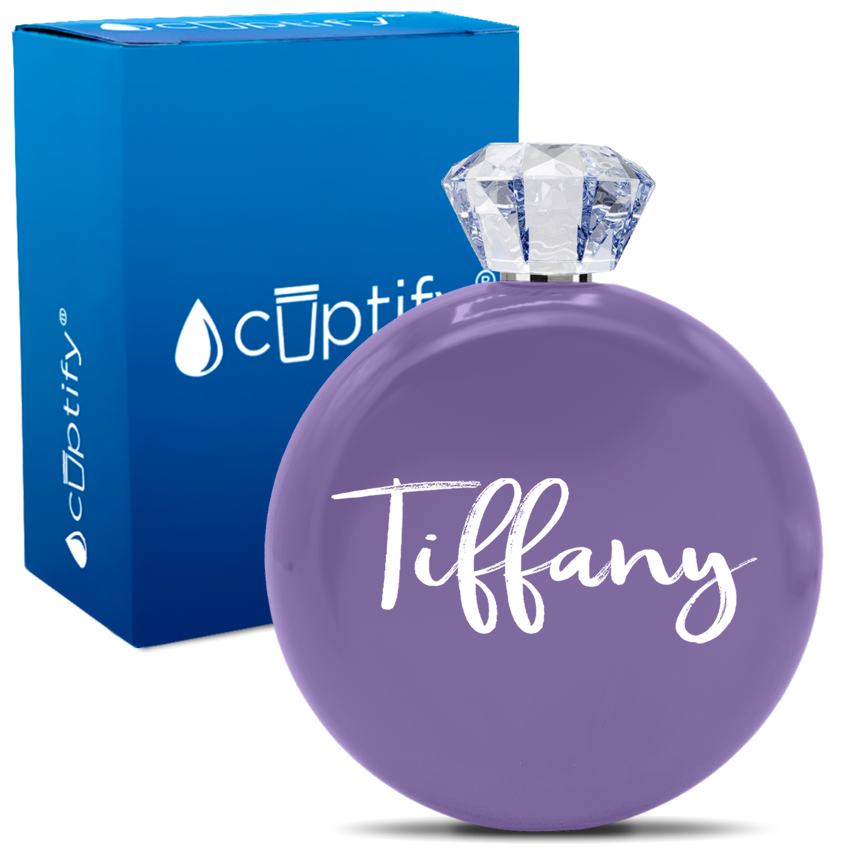 Personalized Tiffany Style 5oz Jewel Flask