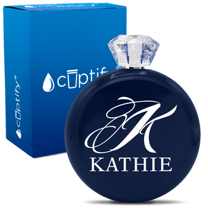 Personalized Script Initial and Name 5oz Jewel Flask