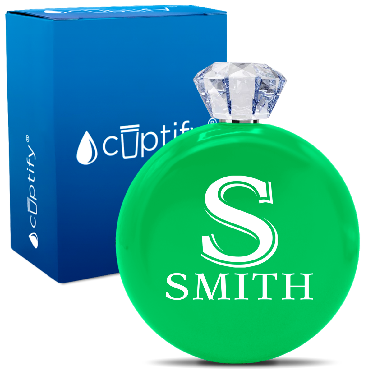 Personalized Monogram Initial and Name 5oz Jewel Flask