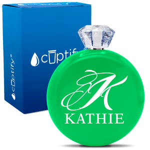 Personalized Script Initial and Name 5oz Jewel Flask