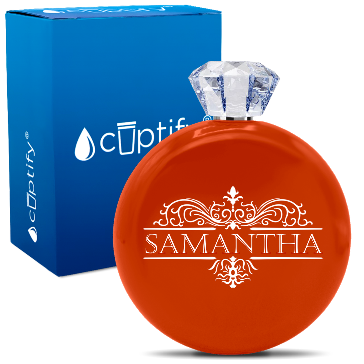 Personalized Vestige Design 5oz Jewel Flask