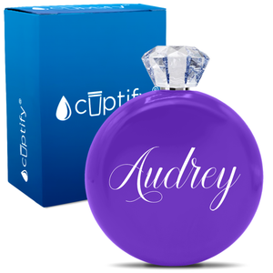 Personalized Audrey Style 5oz Jewel Flask