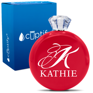 Personalized Script Initial and Name 5oz Jewel Flask