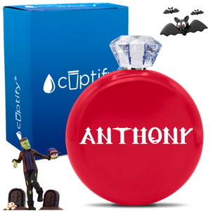 Personalized Creepy Halloween Font 5oz Jewel Flask