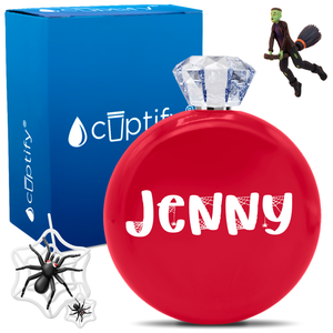 Personalized Spooky Halloween Font 5oz Jewel Flask