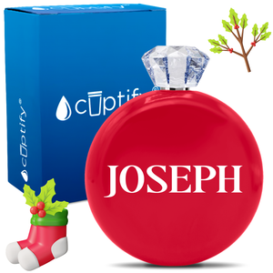 Personalized Merry Christmas Font 5oz Jewel Flask