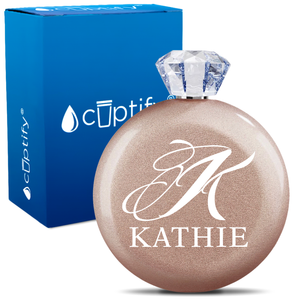 Personalized Script Initial and Name 5oz Jewel Flask