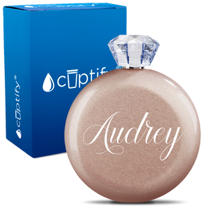 Personalized Audrey Style 5oz Jewel Flask