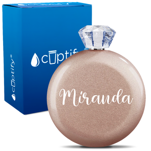 Personalized Miranda Style 5oz Jewel Flask