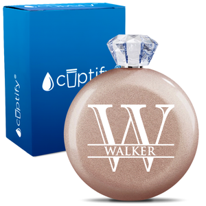 Personalized Split Script 5oz Jewel Flask