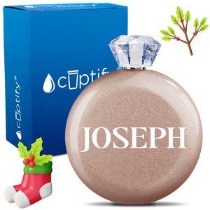 Personalized Merry Christmas Font 5oz Jewel Flask