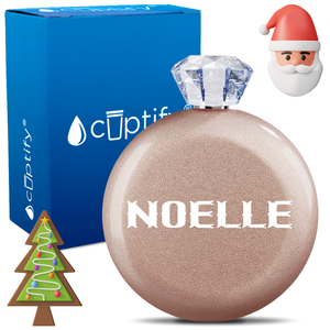 Personalized Claus Christmas Font 5oz Jewel Flask