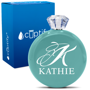 Personalized Script Initial and Name 5oz Jewel Flask