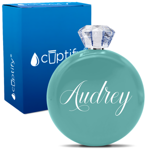 Personalized Audrey Style 5oz Jewel Flask