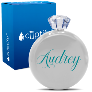 Personalized Audrey Style 5oz Jewel Flask