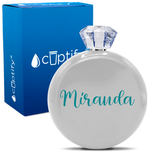 Personalized Miranda Style 5oz Jewel Flask