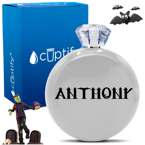 Personalized Creepy Halloween Font 5oz Jewel Flask