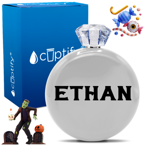 Personalized Grim Halloween Font 5oz Jewel Flask