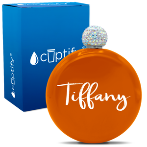 Personalized Tiffany Style 5oz Rhinestone Flask