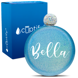 Personalized Bella Style 5oz Rhinestone Flask