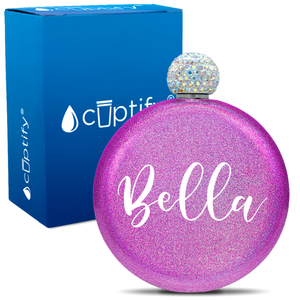 Personalized Bella Style 5oz Rhinestone Flask