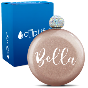 Personalized Bella Style 5oz Rhinestone Flask