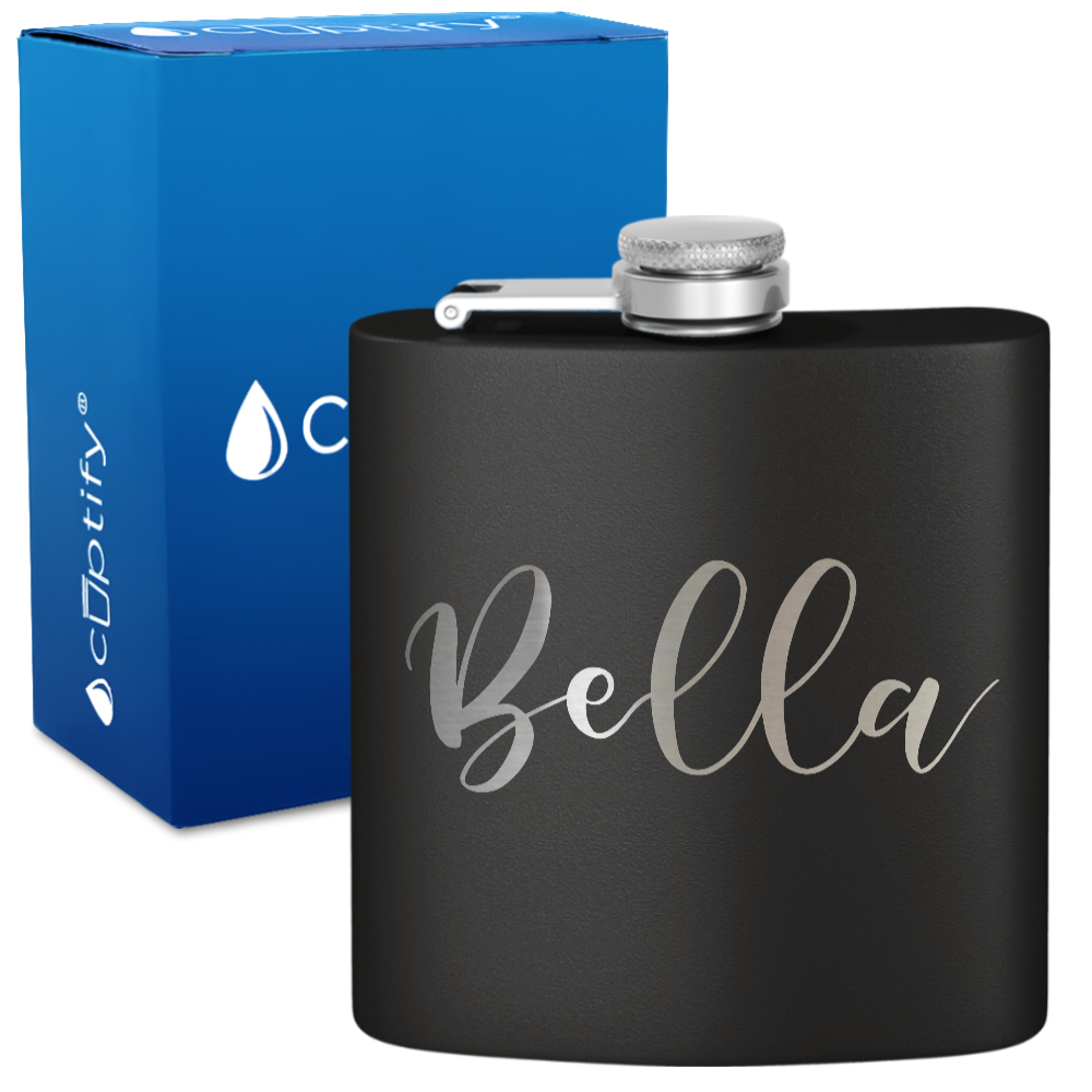 Personalized Bella Style 6oz Hip Flask