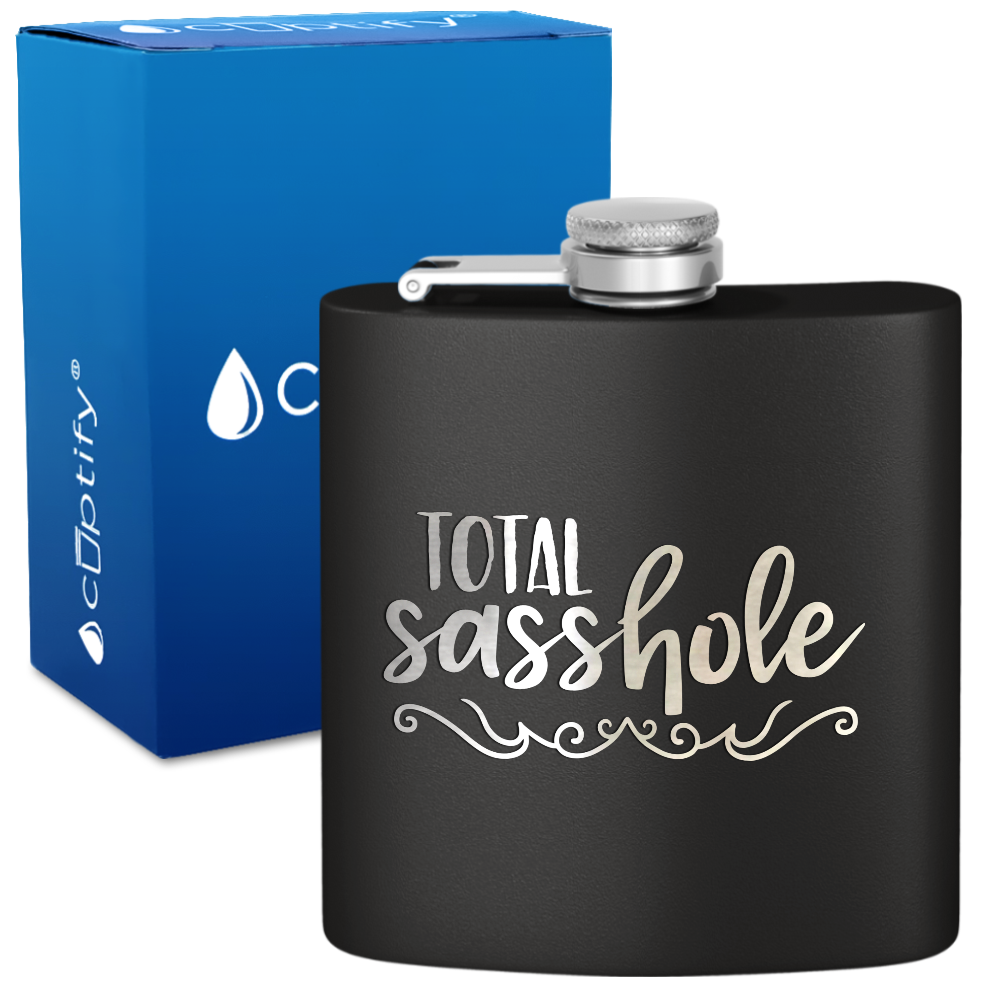 Total Sasshole 6 oz Stainless Steel Hip Flask