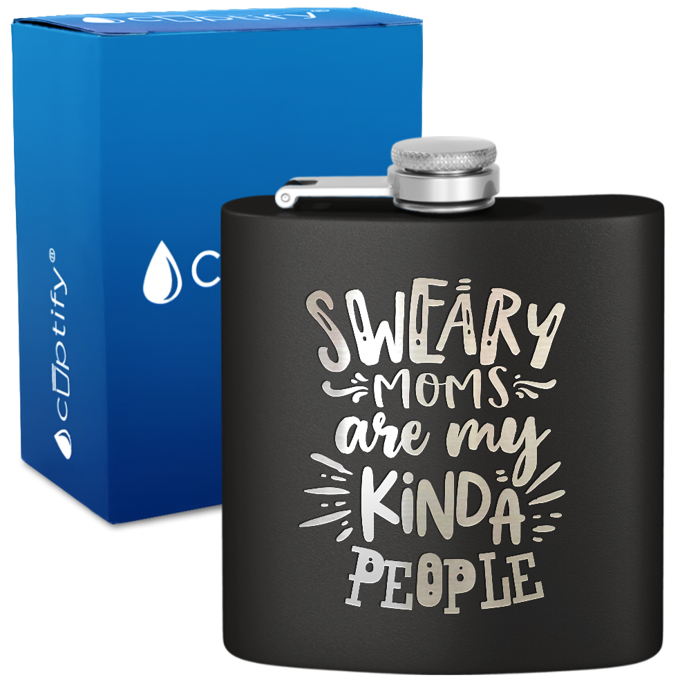 Sweary Moms 6 oz Stainless Steel Hip Flask