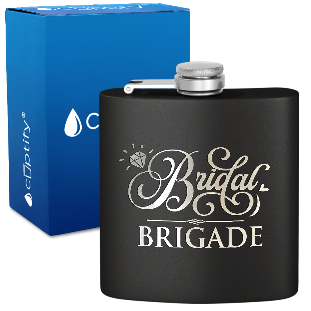 Bridal Brigade 6 oz Stainless Steel Hip Flask