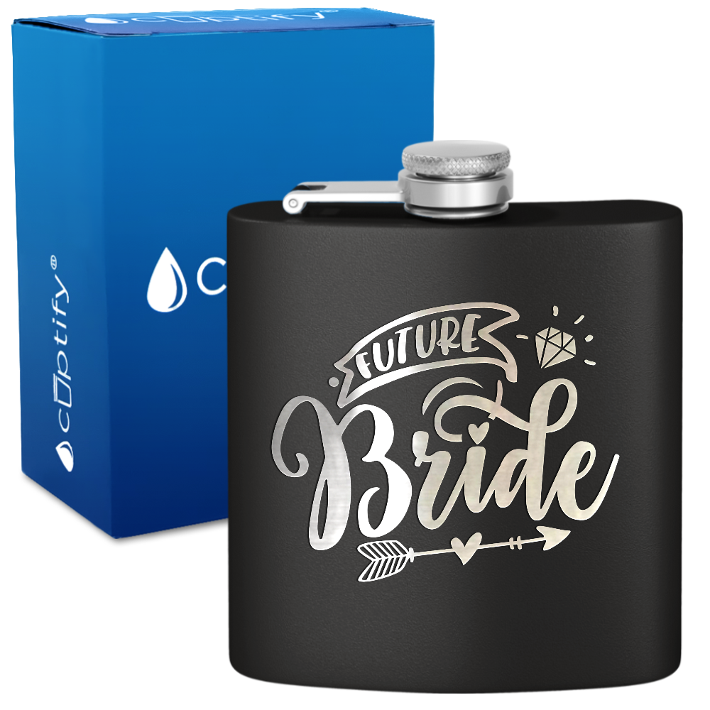 Future Bride 6 oz Stainless Steel Hip Flask