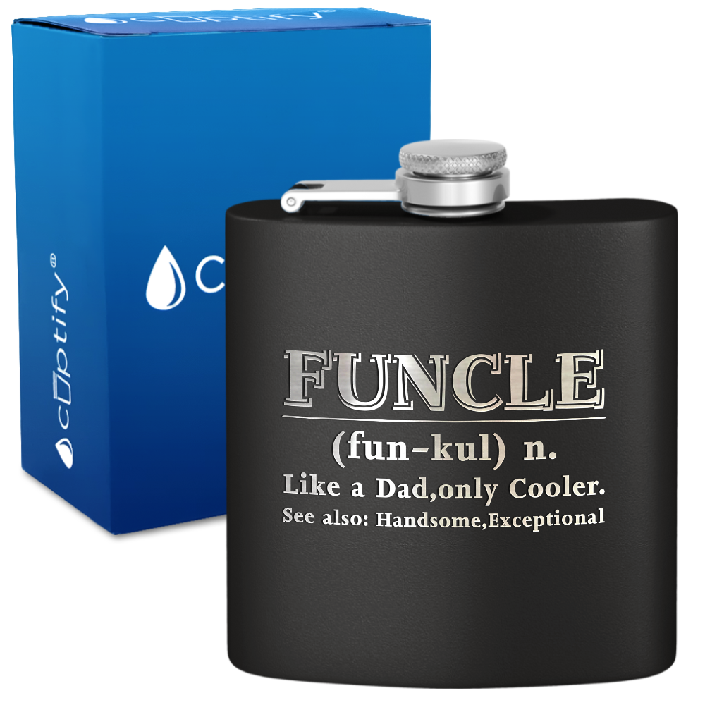 Funcle 6oz Stainless Steel Hip Flask