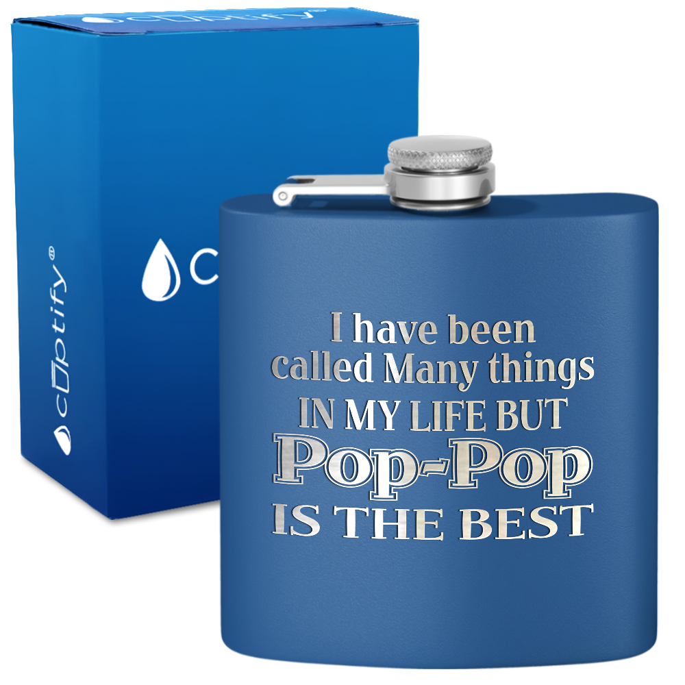 Pop-Pop is the Best 6 oz Stainless Steel Hip Flask