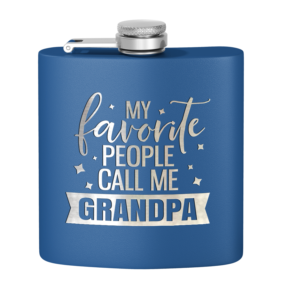 Favorite People Grandpa 6 oz Stainless Steel Hip Flask