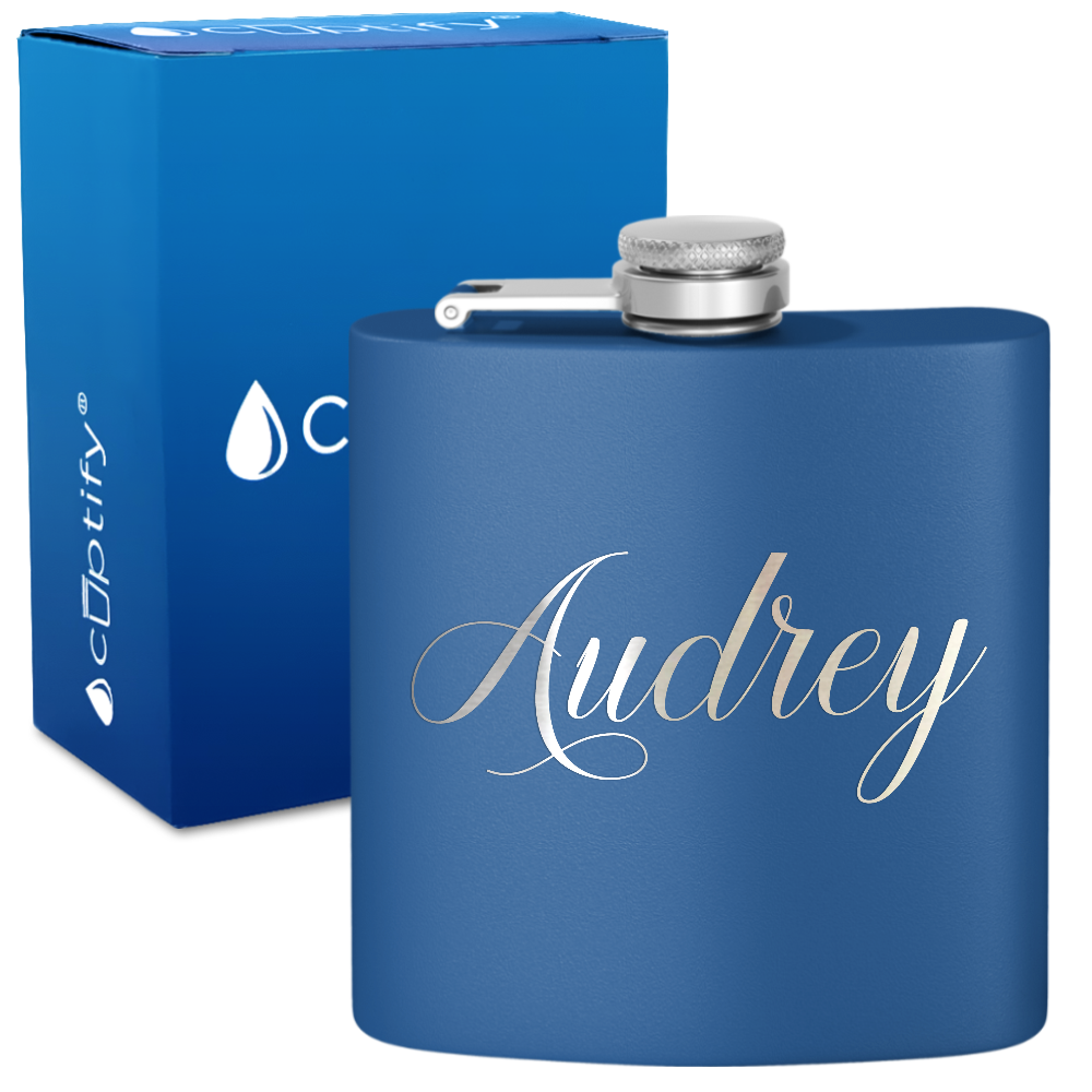 Personalized Audrey Style 6oz Hip Flask
