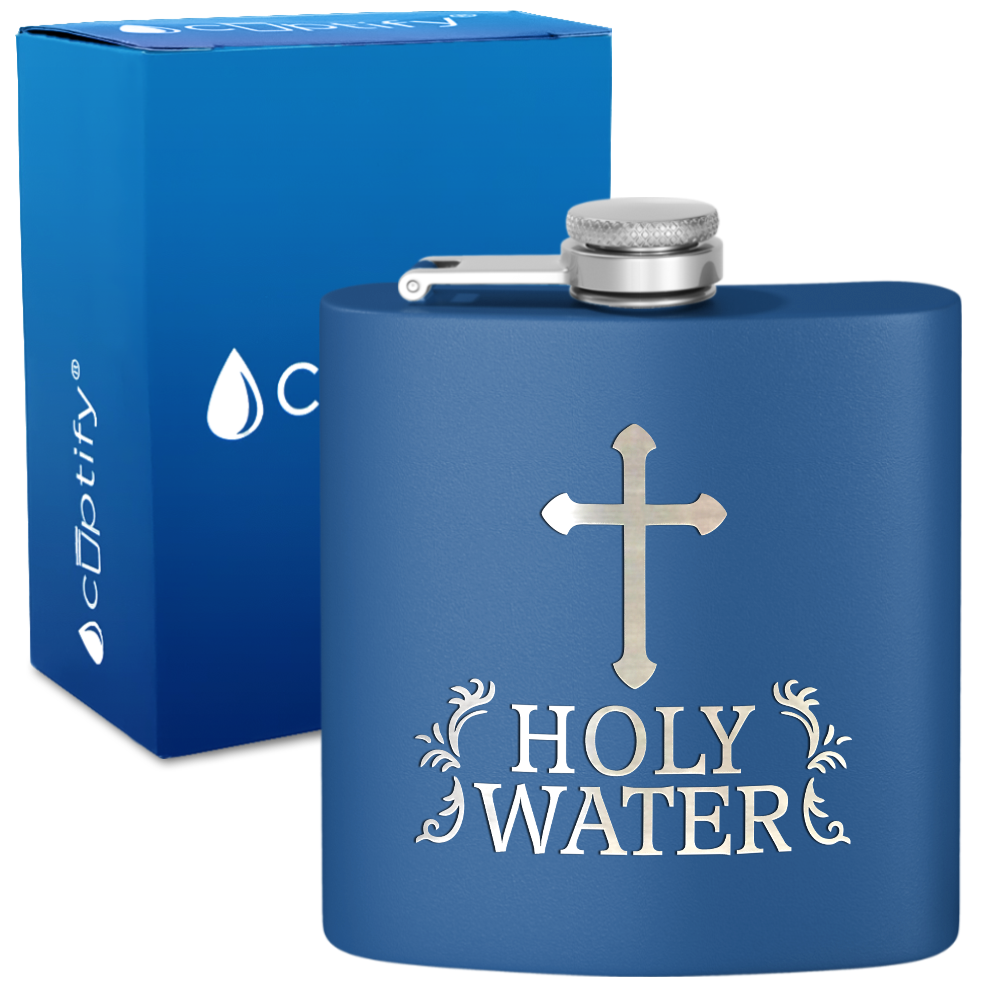Holy Water 6 oz Stainless Steel Hip Flask