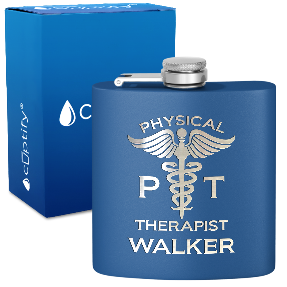 Personalized PT Physical Therapist 6oz Stainless Steel Hip Flask