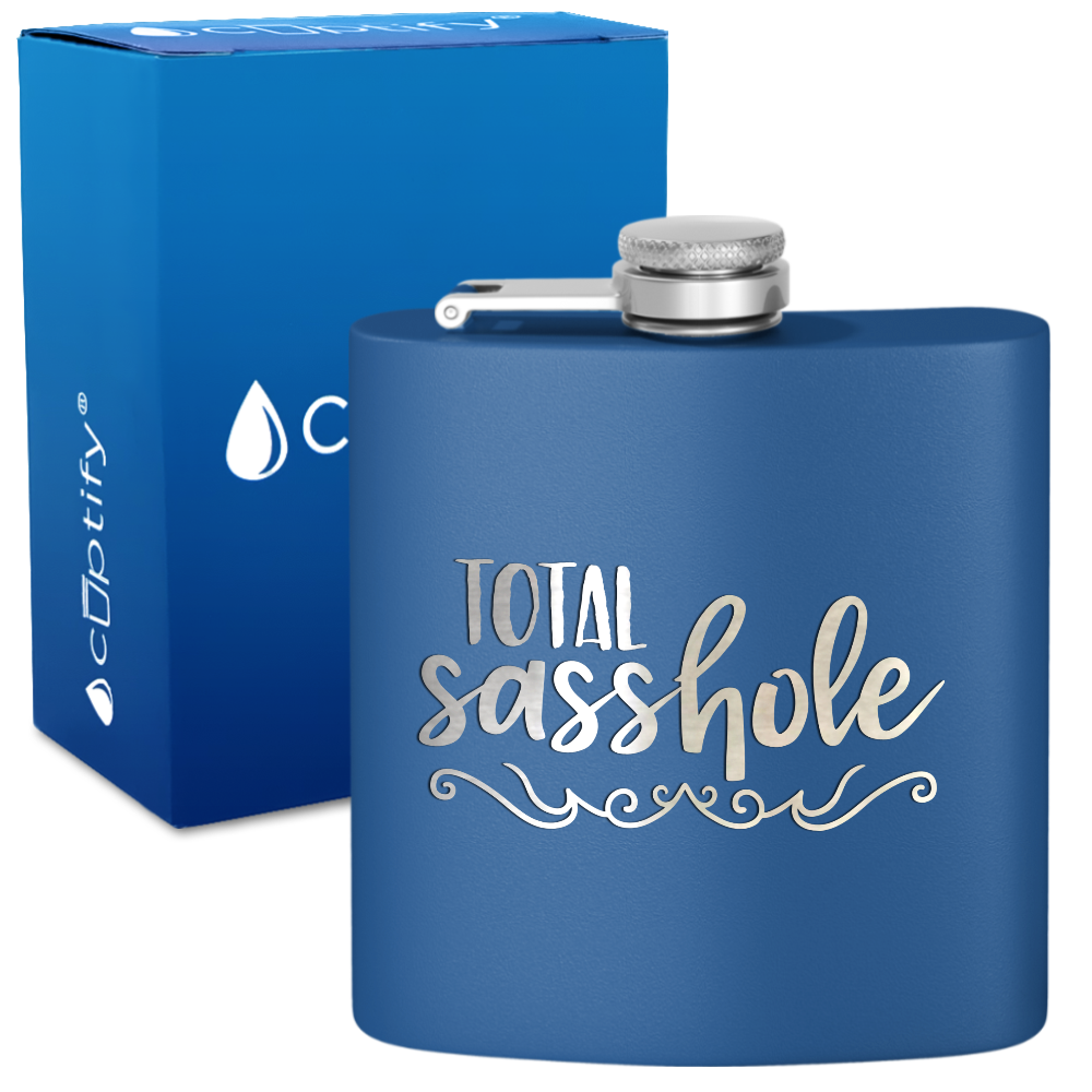 Total Sasshole 6 oz Stainless Steel Hip Flask